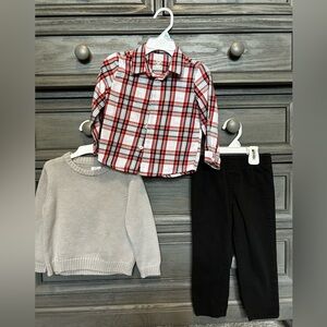 •3-piece set•18 months•button up•pants•sweater•